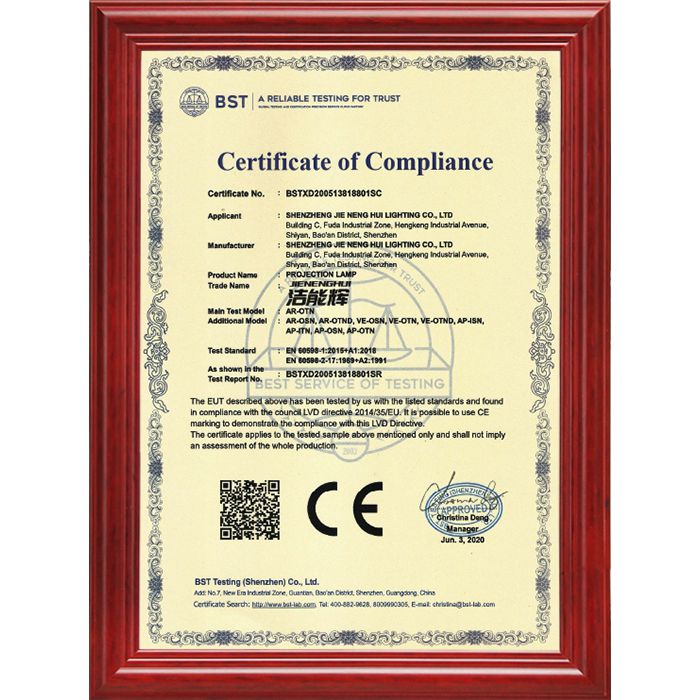 CE-LVD 認證證書